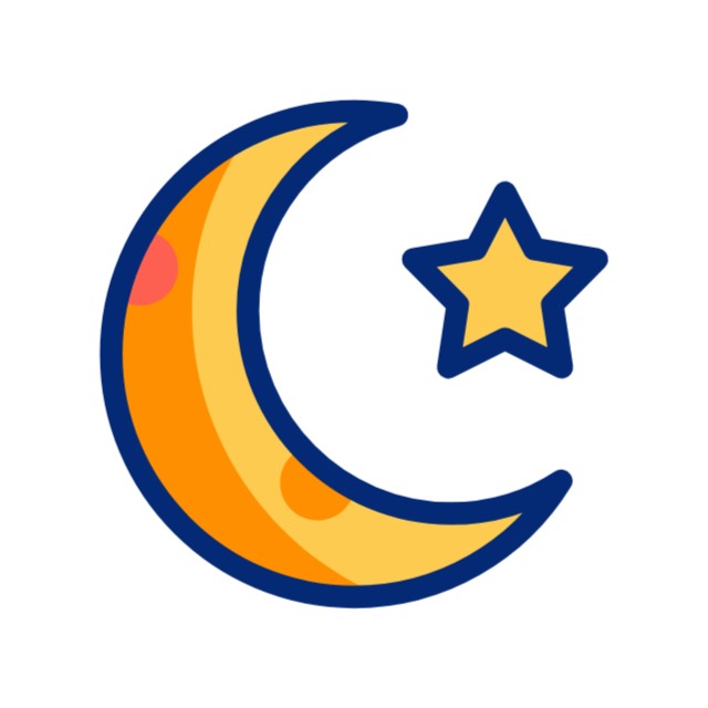 image d'une icone d'une lune animé