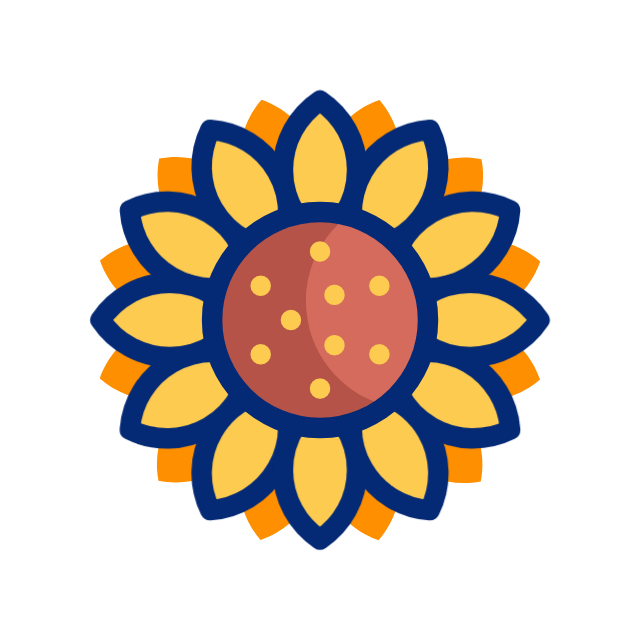 image d'une icone de tournesol animé